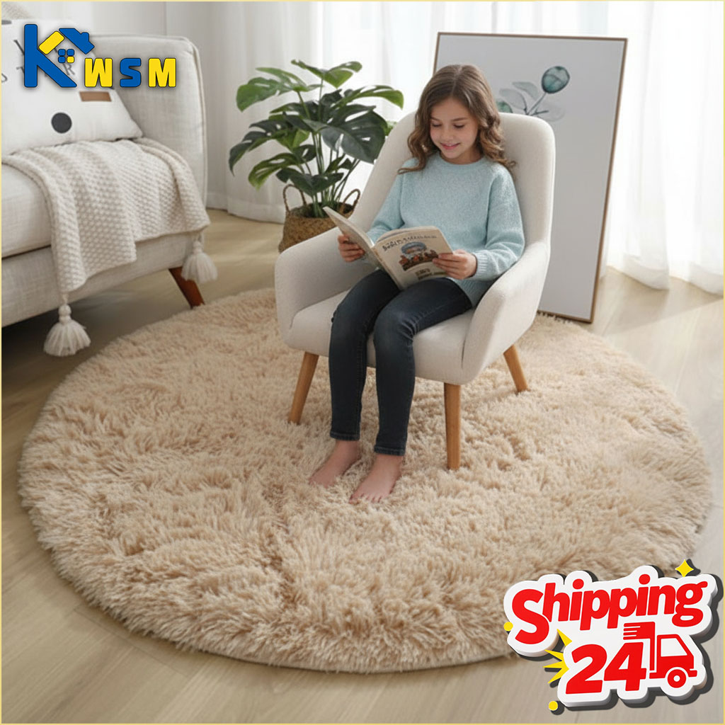 Soft Rug Nursery - Super Soft Fluffy Round Rug Plush