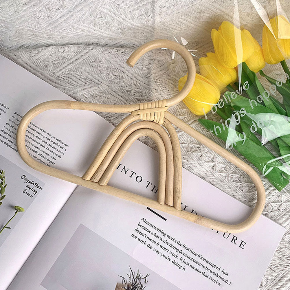 Baby Nursery Wardrobe - Rattan Baby Clothes Hanger Lightweight Strong