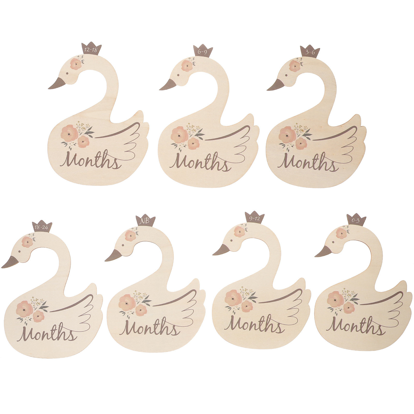 7Pcs Swan Baby Clothes Size Di - Baby Nursery Wardrobe recension och pris