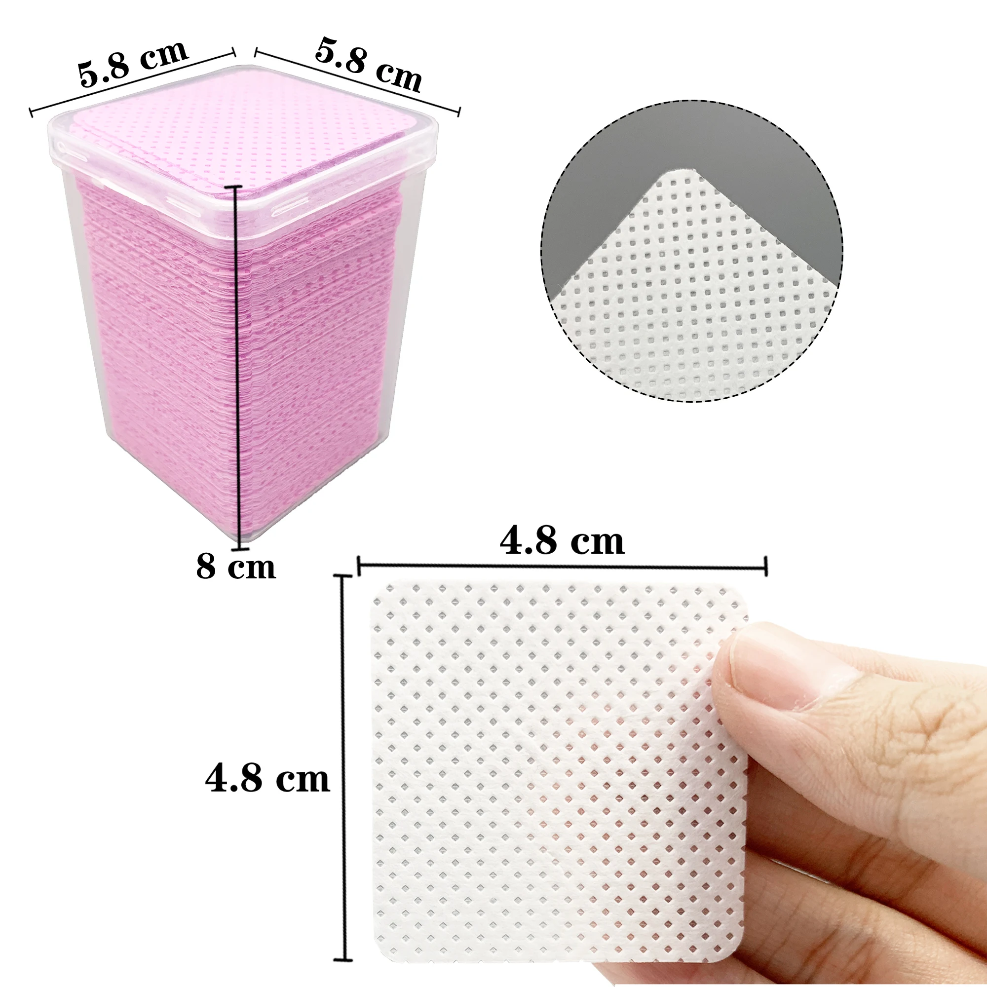 200Pcs/Box Lint Free Nail Wipe - Storage Basket Fabric recension och pris