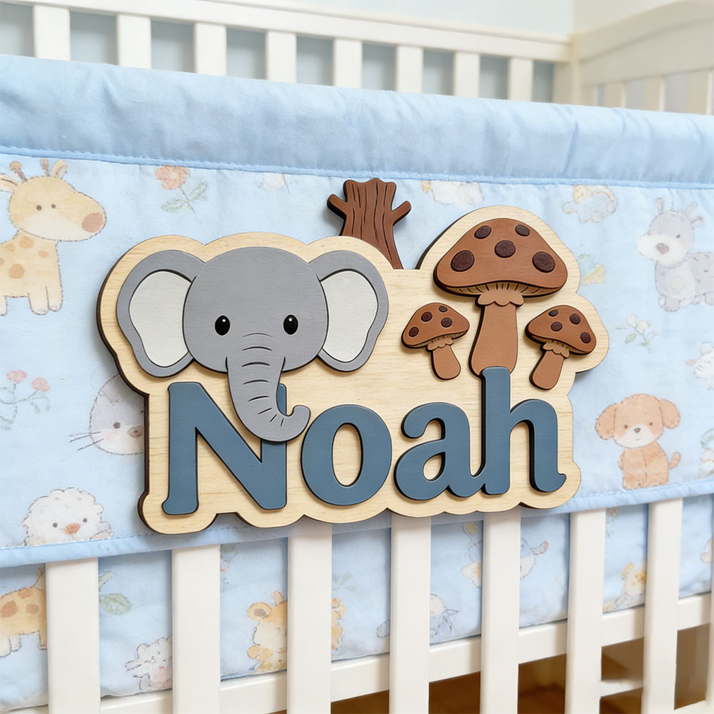 Customizable Cartoon Elephant  - Baby Nursery Elephant Theme recension och pris