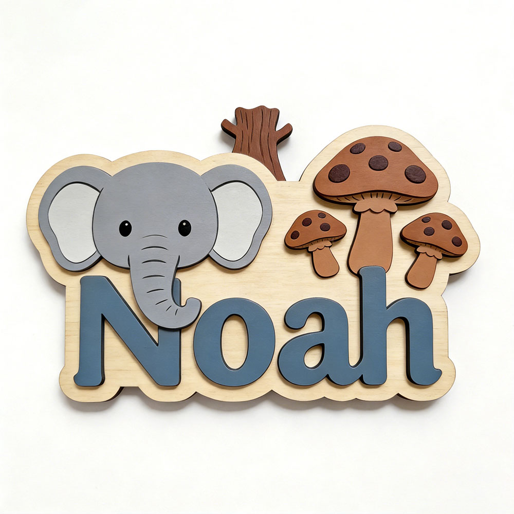 Customizable Cartoon Elephant  - Baby Nursery Elephant Theme recension och pris