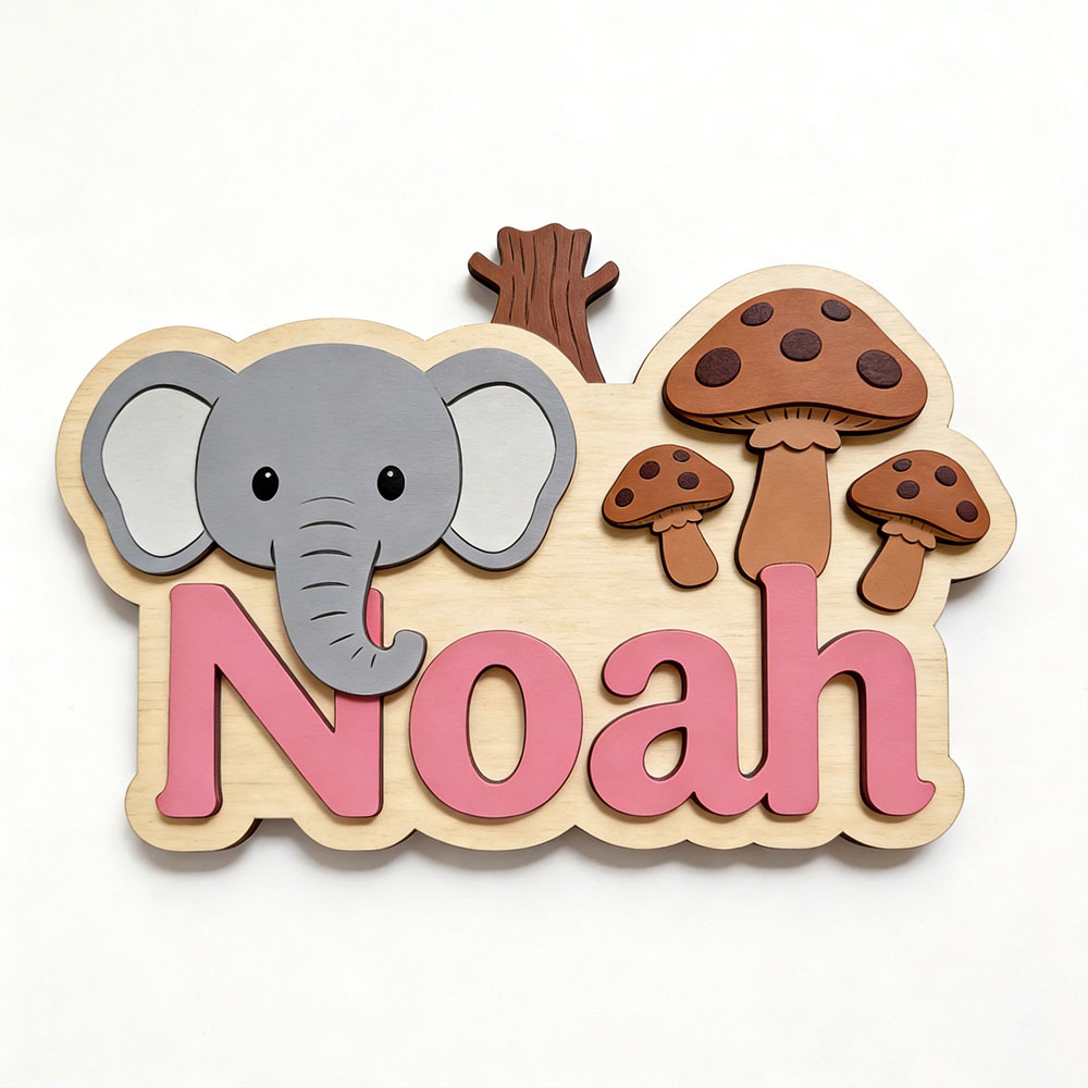 Customizable Cartoon Elephant  - Baby Nursery Elephant Theme recension och pris