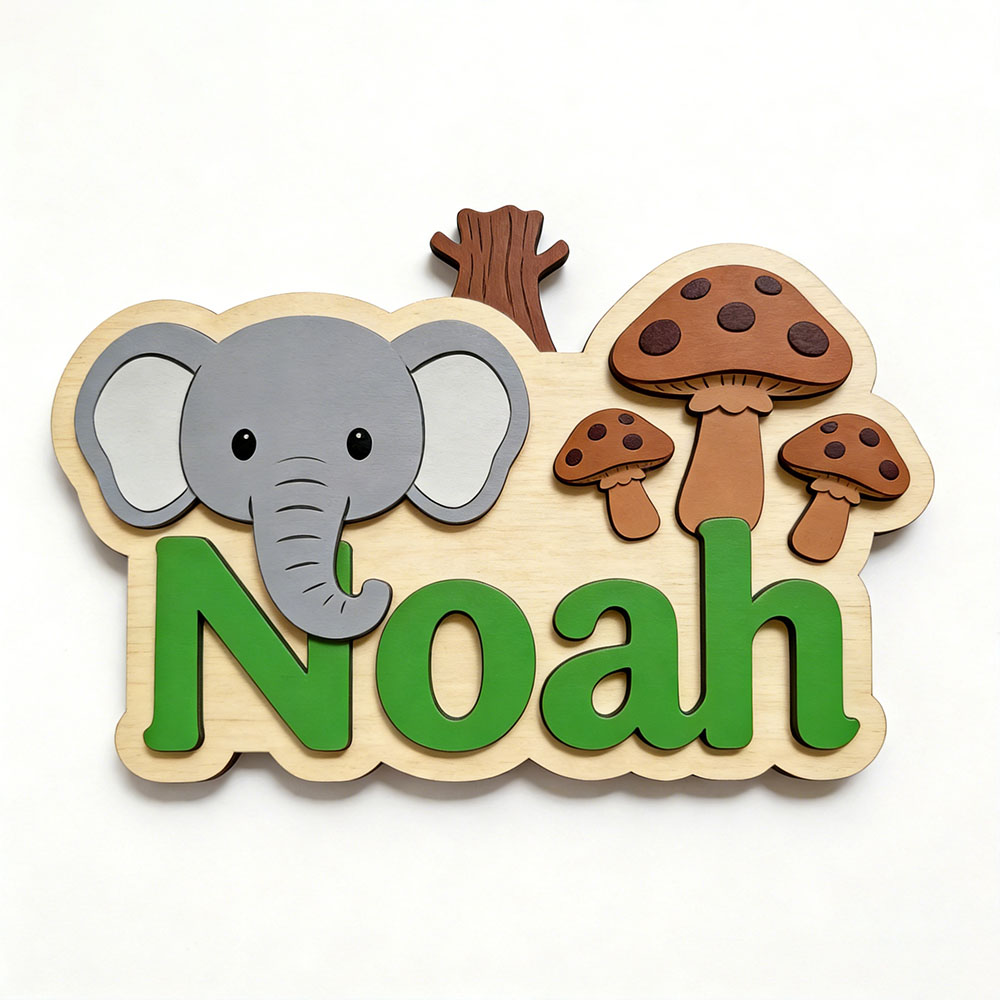 Customizable Cartoon Elephant  - Baby Nursery Elephant Theme recension och pris
