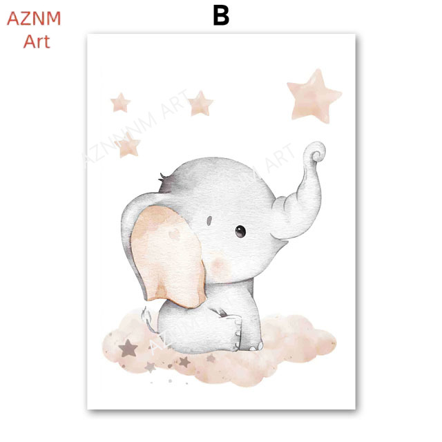 Elephant Balloon Rainbow Moon  - Baby Nursery Images recension och pris