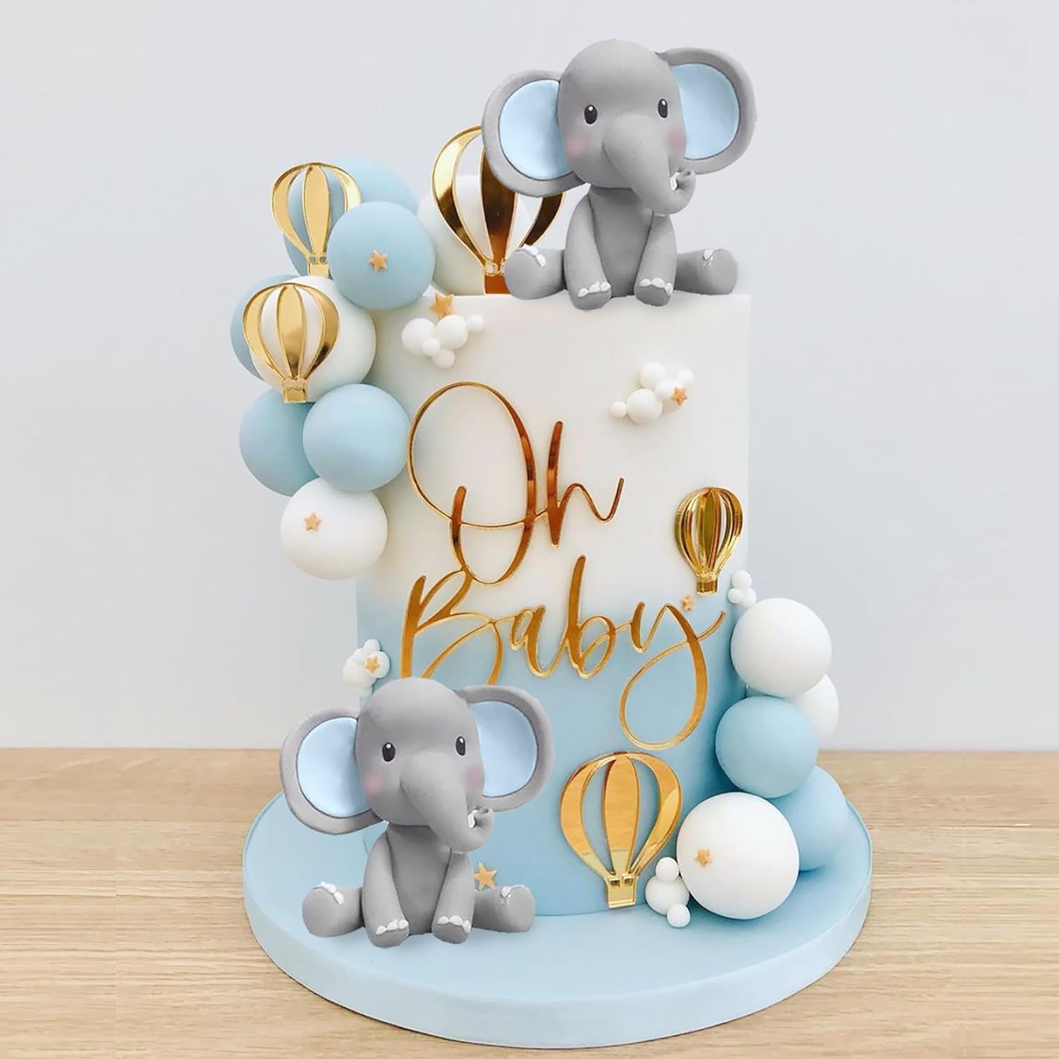 Elephant Cake Decoration Baby  - Baby Nursery Hot Air Balloon recension och pris