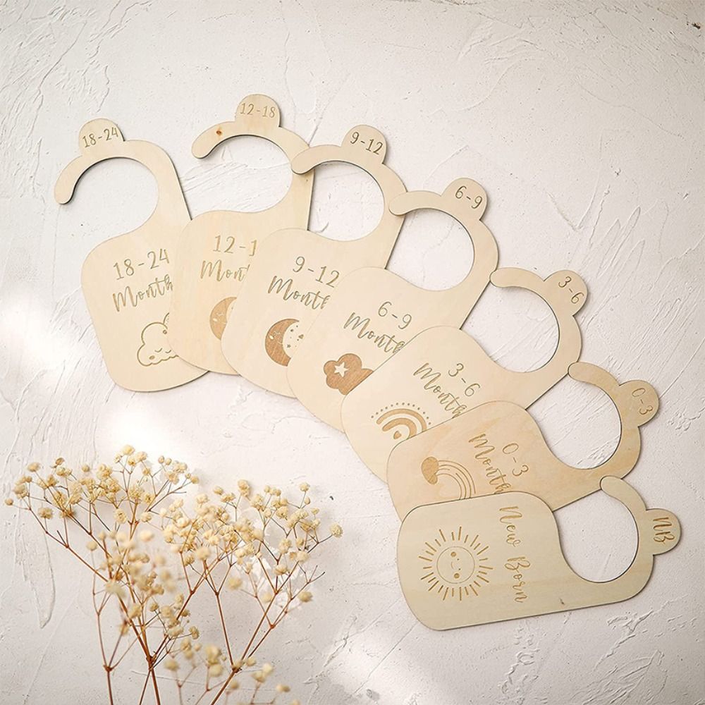 7/8Pcs Wood Baby Closet Divide - Baby Nursery Wardrobe recension och pris