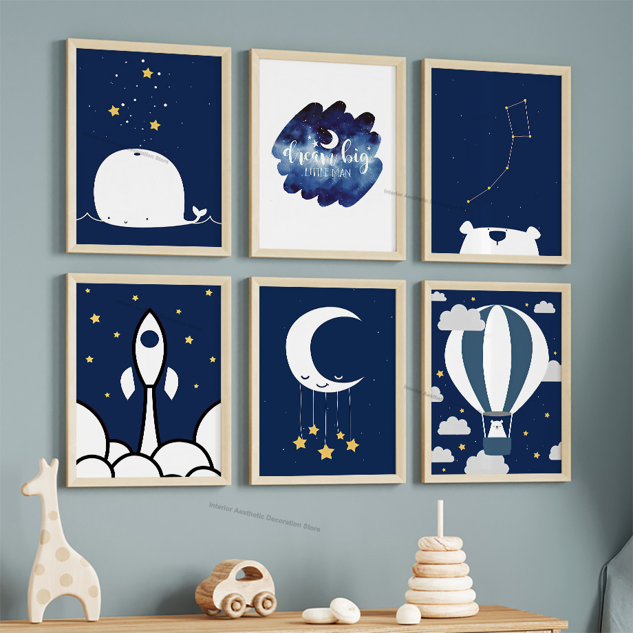 Cartoon Hot Air Balloon Rocket - Baby Nursery Hot Air Balloon recension och pris