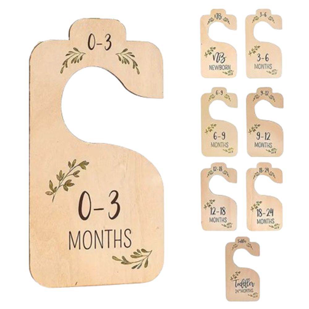 7/8Pcs Wood Baby Closet Divide - Baby Nursery Uniform recension och pris
