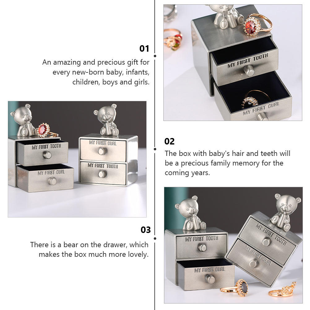 Baby Teeth Storage Box 2-Drawe - Baby Keepsake Box recension och pris