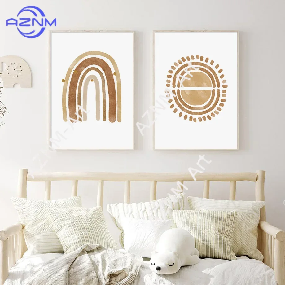 Boho Nursery Wall Art Canvas - - Baby Nursery Gender Neutral recension och pris
