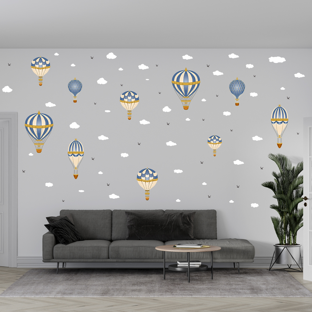 Cartoon Hot Air Balloon Clouds - Baby Nursery Hot Air Balloon recension och pris
