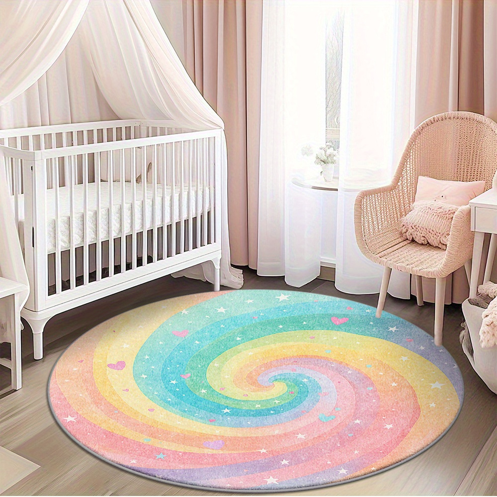 Soft Fluffy Round Polyester Sh - Soft Rug Nursery recension och pris