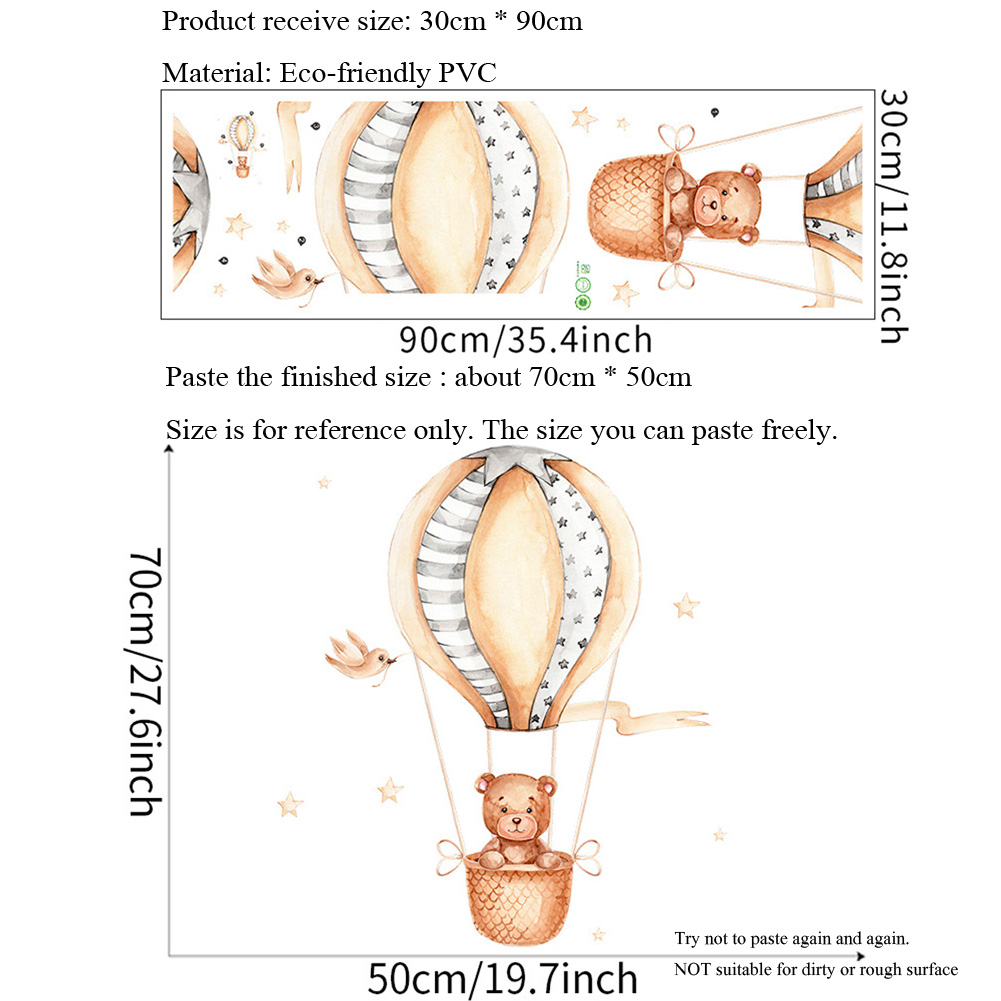Little Bear Hot Air Balloon Wa - Baby Nursery Hot Air Balloon recension och pris