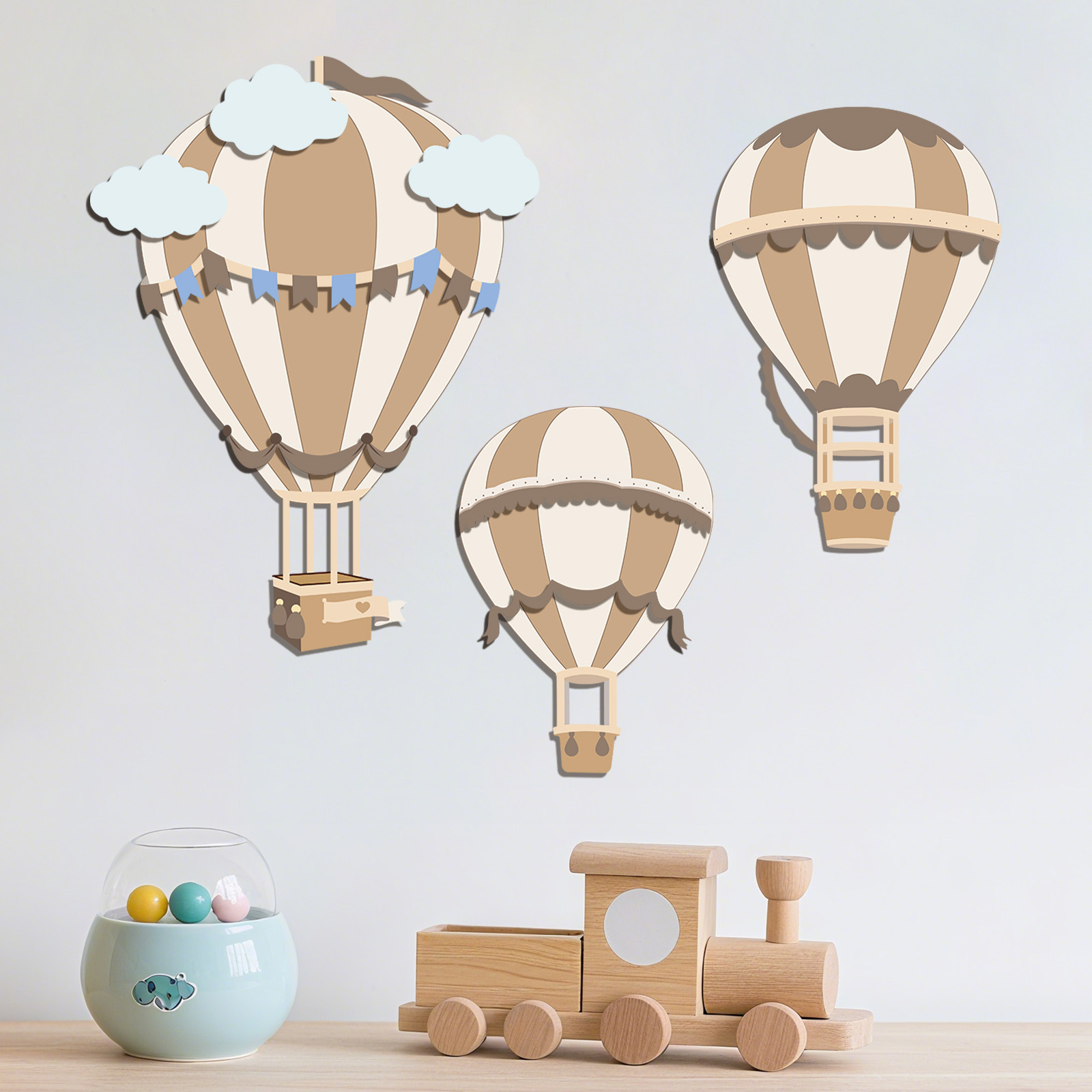 Neutral Hot Air Balloon Wooden - Baby Nursery Hot Air Balloon recension och pris