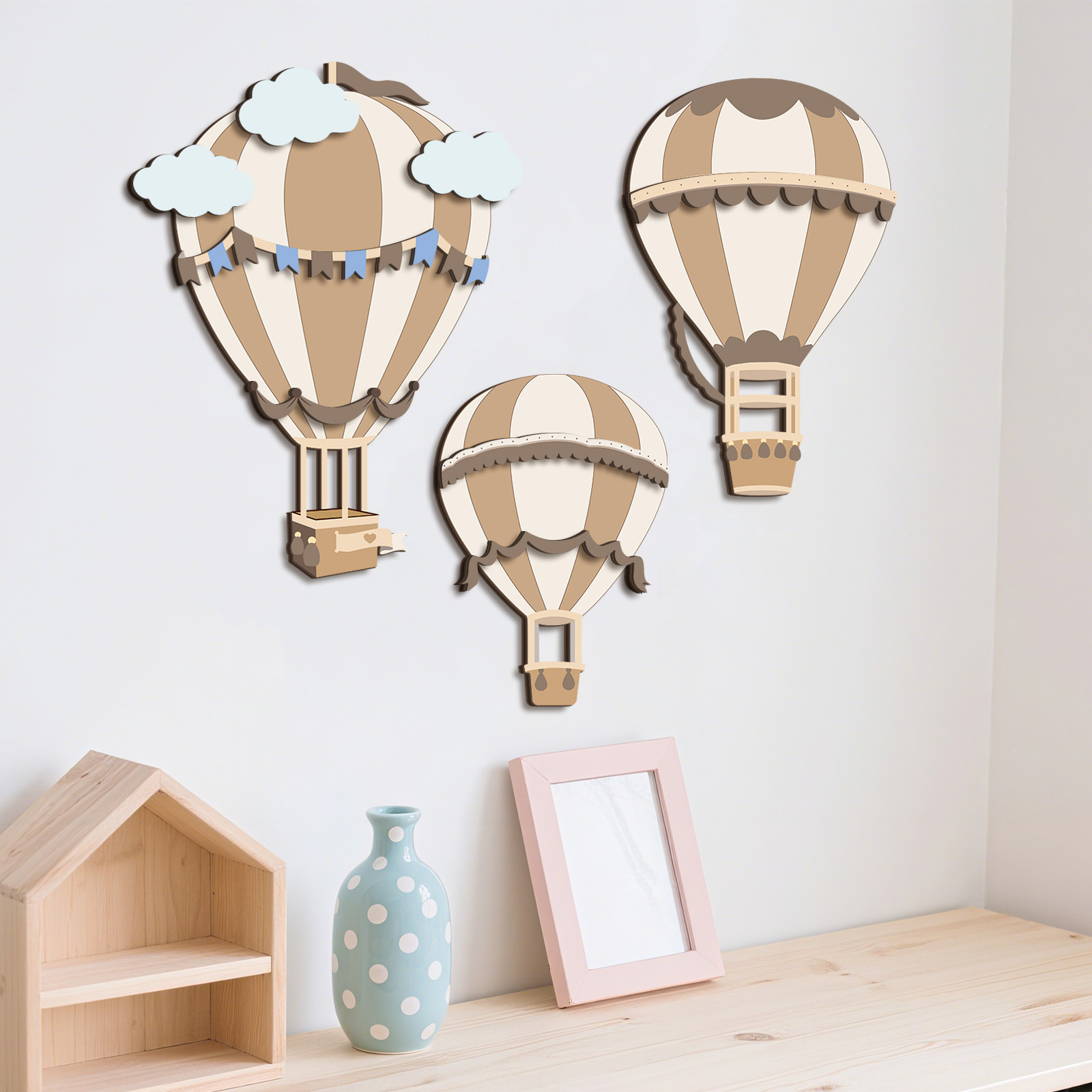Neutral Hot Air Balloon Wooden - Baby Nursery Hot Air Balloon recension och pris