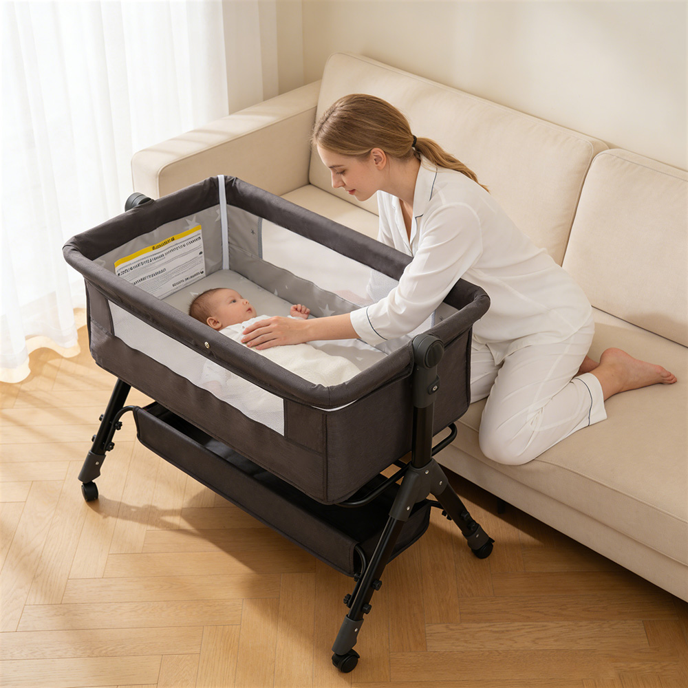 3 in 1 Baby Bassinet Bedside S - Baby Nursery Hamper recension och pris