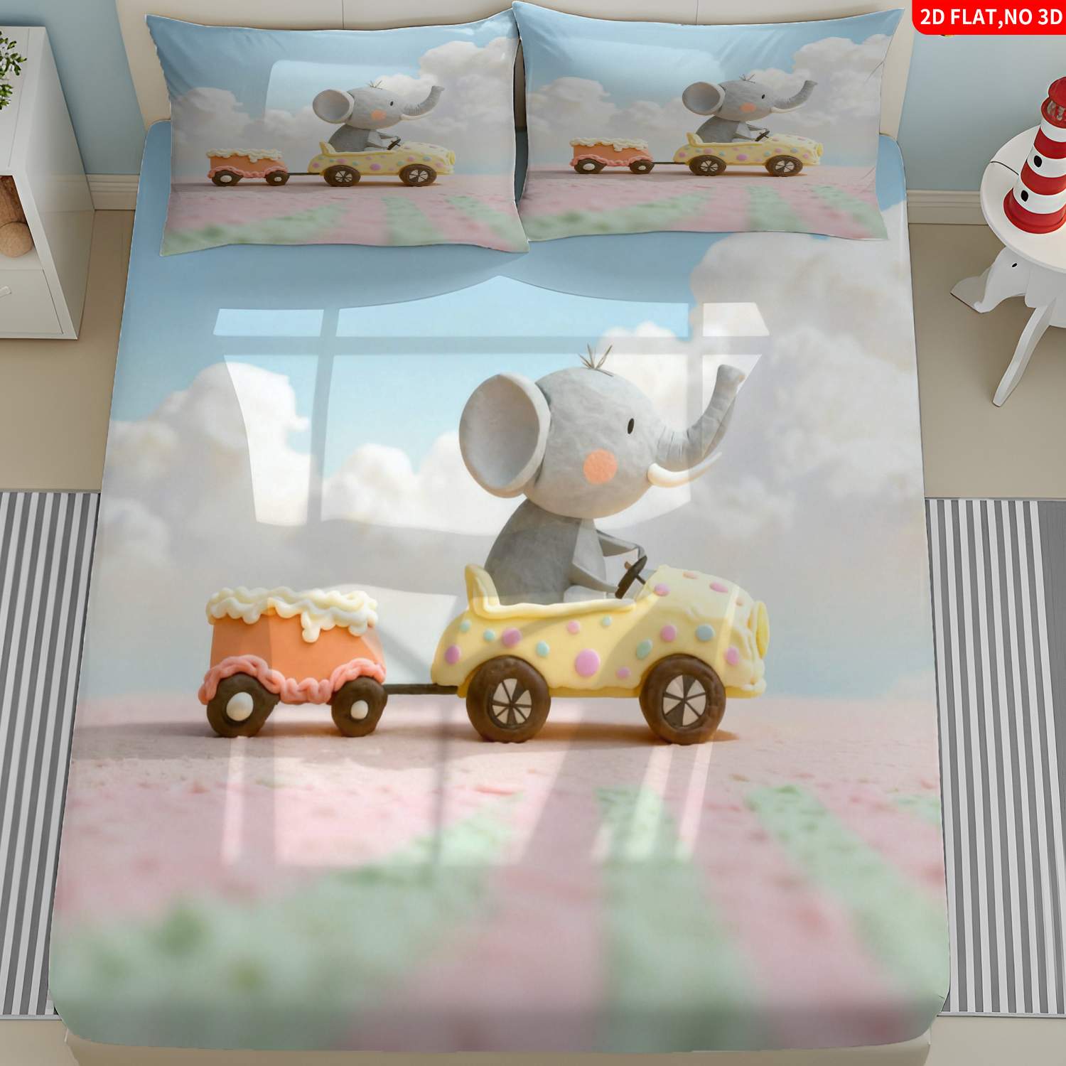 Christmas 2D Digital Print Thr - Baby Nursery Elephant Theme recension och pris