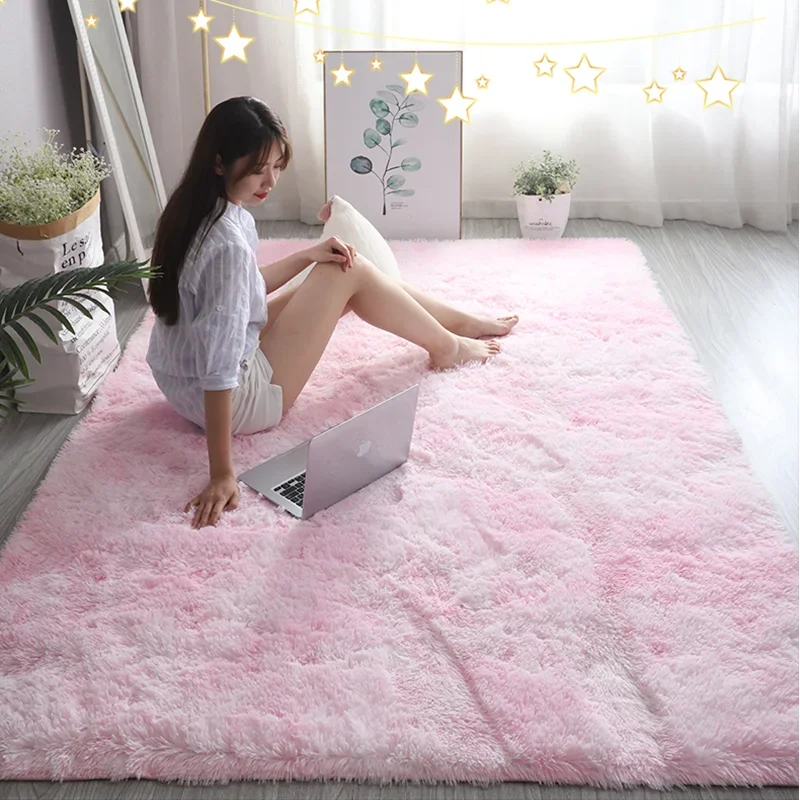 Pink Kids Carpet For Girls Bed - Soft Rug Nursery recension och pris