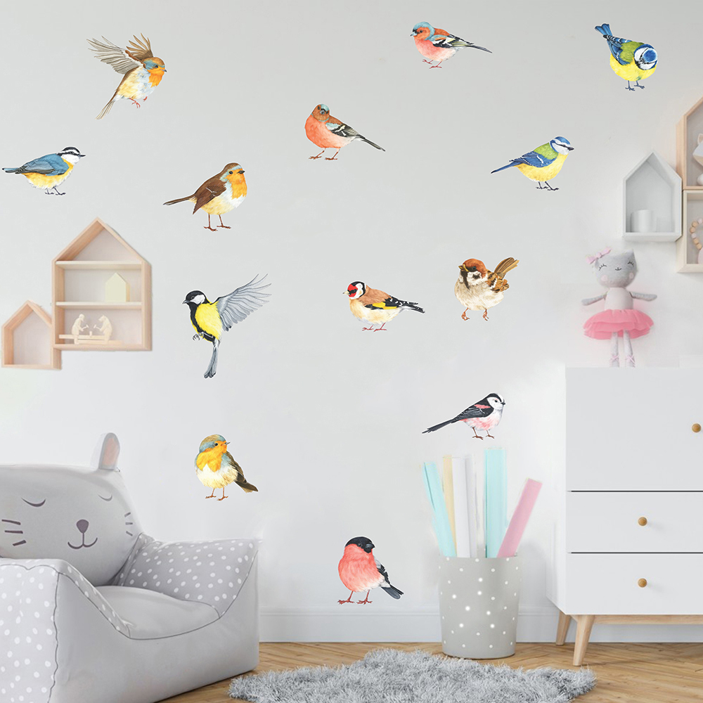 13pcs Little Birds Wall Sticke - Baby Nursery Furniture recension och pris