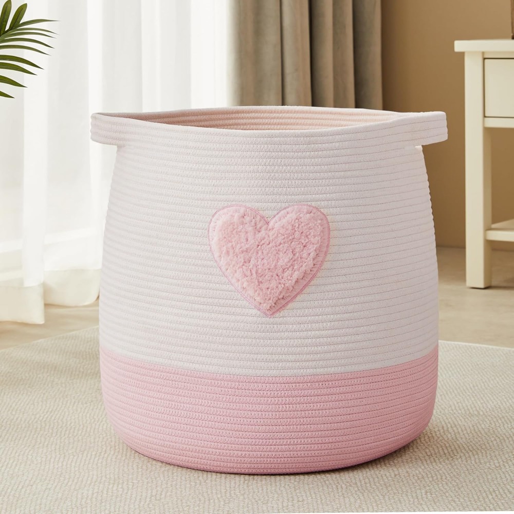 Pink Laundry Basket Hamper for - Baby Nursery Hamper recension och pris