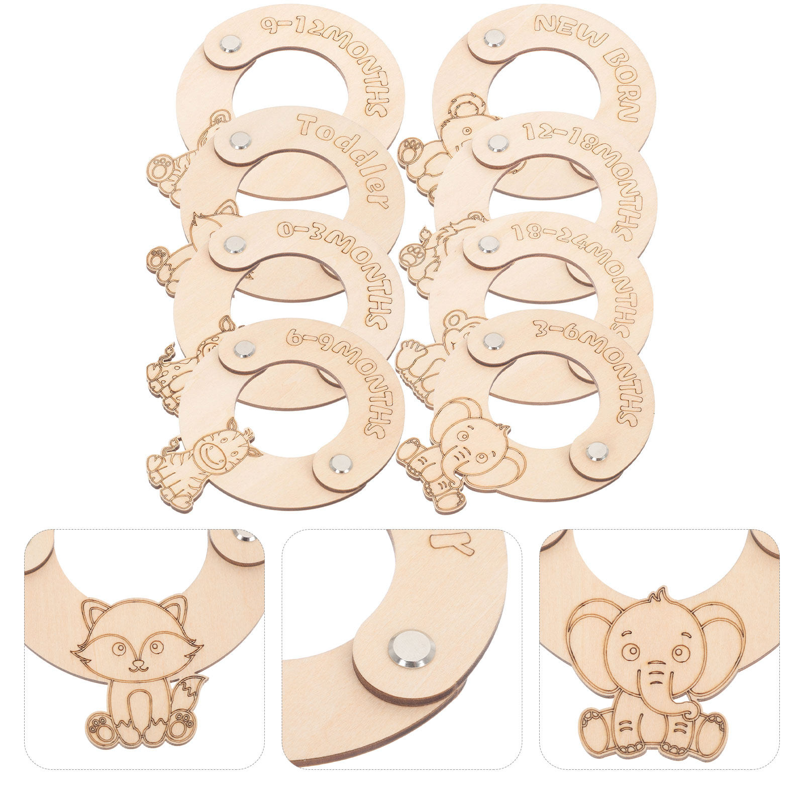 8Pcs Baby Closet Clothing Size - Baby Nursery Wardrobe recension och pris