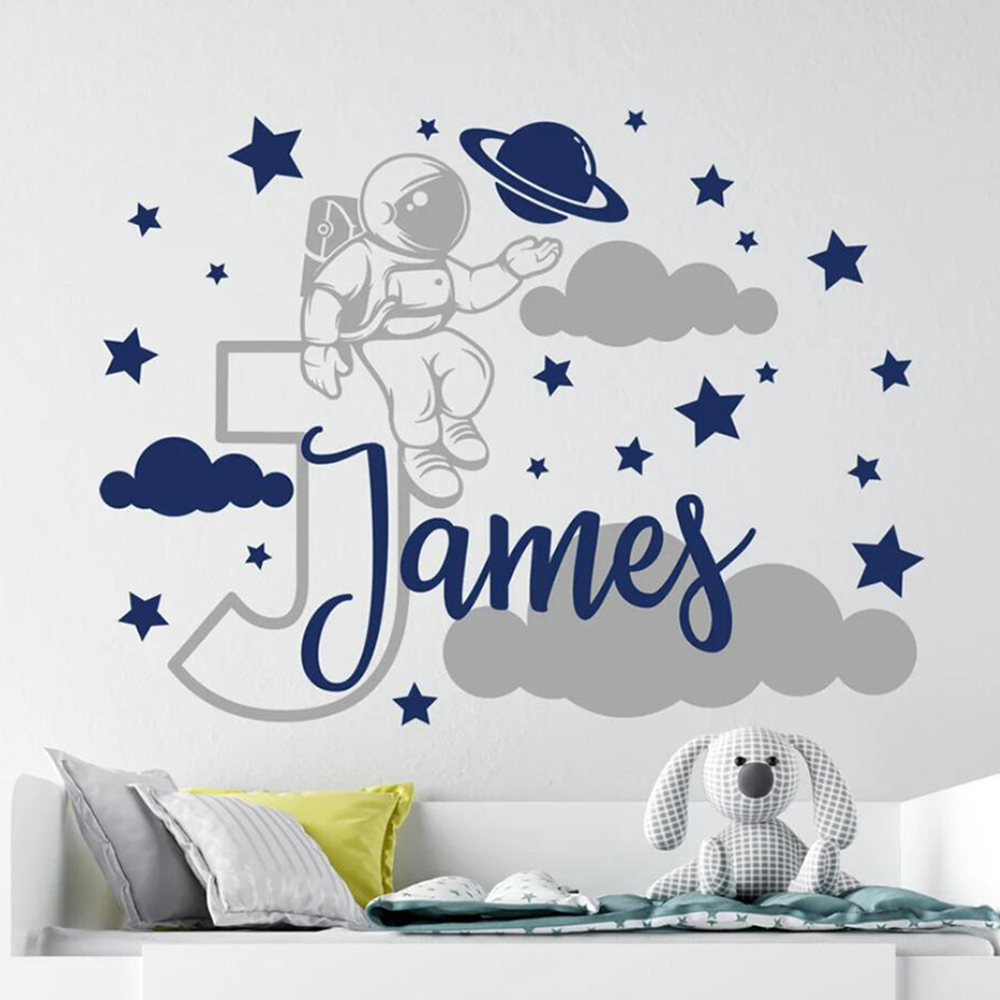Custom Name Cartoon Space Astr - Baby Nursery Furniture recension och pris