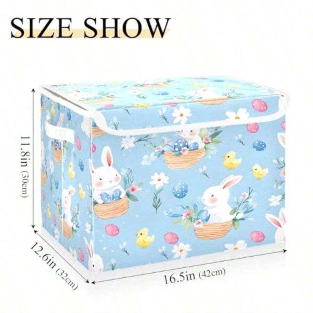 Easter Bunny Egg Pattern Stora - Storage Basket Fabric recension och pris