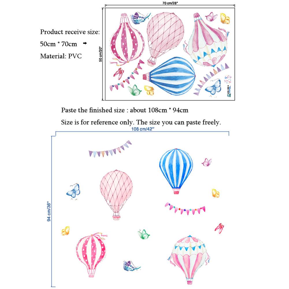 Cartoon Hot Air Balloon Wall S - Baby Nursery Hot Air Balloon recension och pris