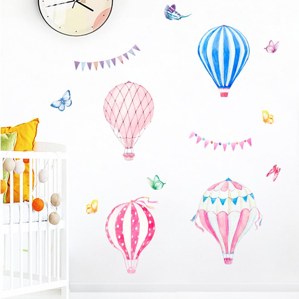 Cartoon Hot Air Balloon Wall S - Baby Nursery Hot Air Balloon recension och pris