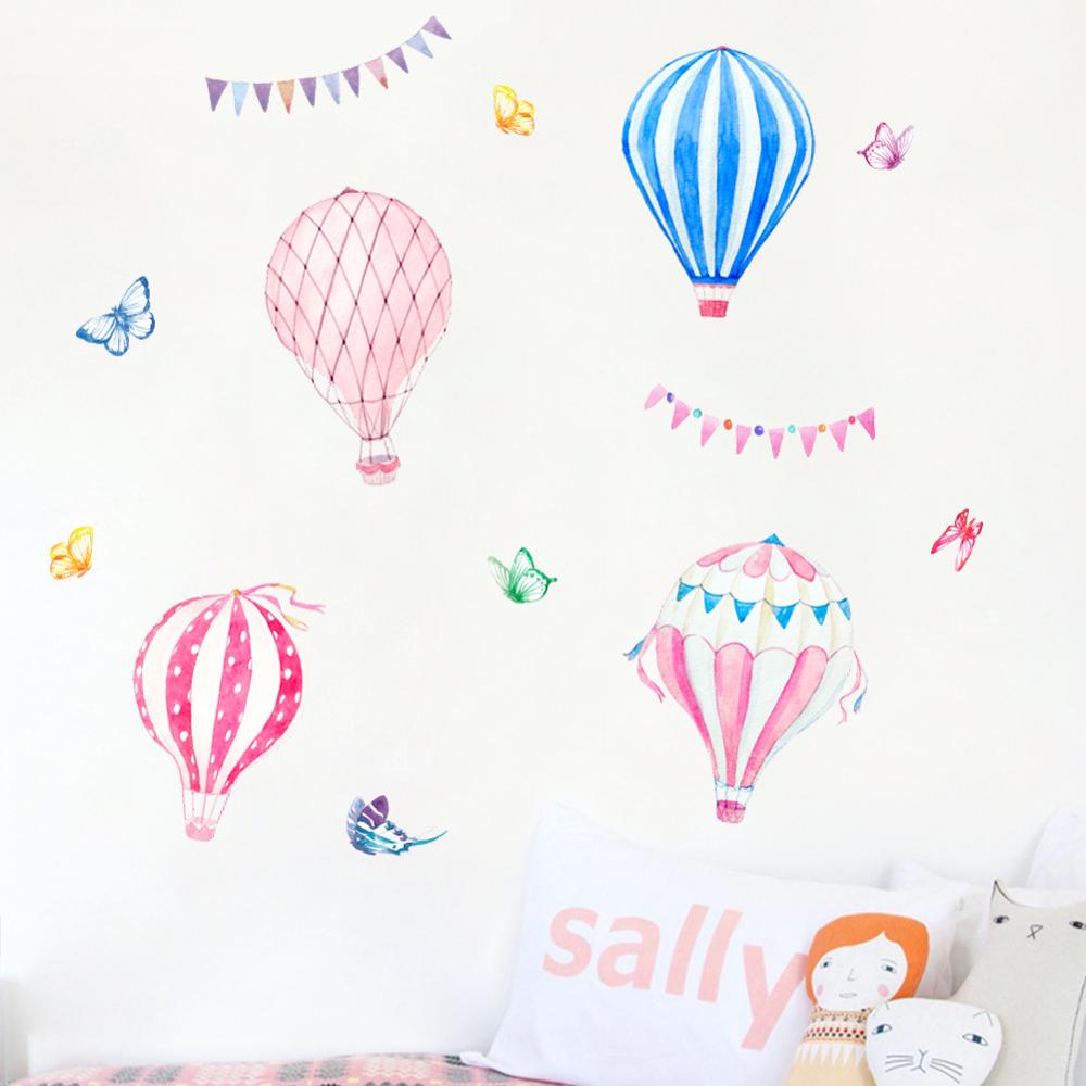 Cartoon Hot Air Balloon Wall S - Baby Nursery Hot Air Balloon recension och pris