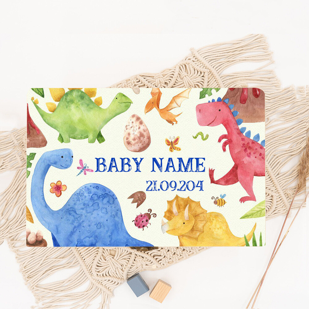 Personalized Dinosaur with Nam - Baby Keepsake Box recension och pris