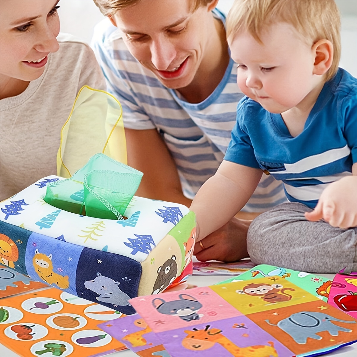 Babytissue Roll Stretching Toy - Storage Basket Fabric recension och pris
