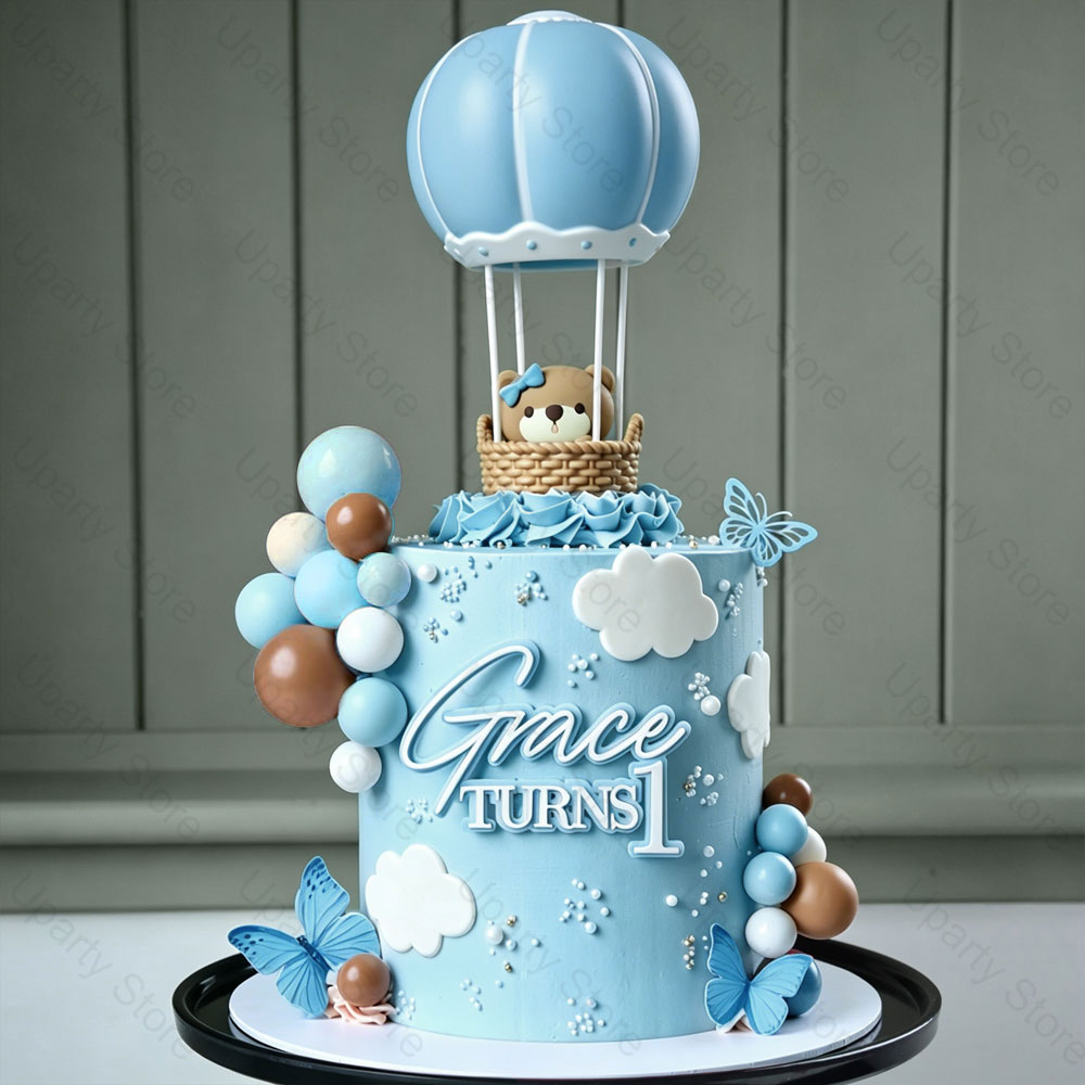 28pcs  Blue Hot Air Balloons C - Baby Nursery Hot Air Balloon recension och pris
