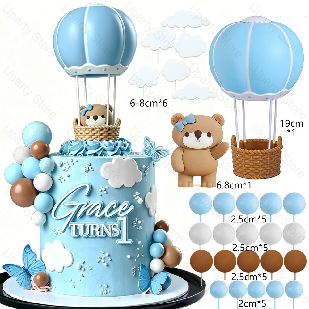 28pcs  Blue Hot Air Balloons C - Baby Nursery Hot Air Balloon recension och pris