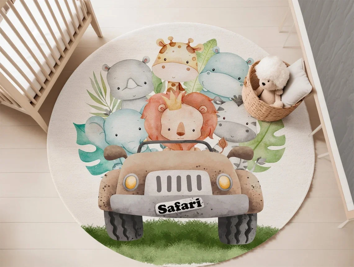 Woodland Animals Nursery Rug f - Soft Rug Nursery recension och pris