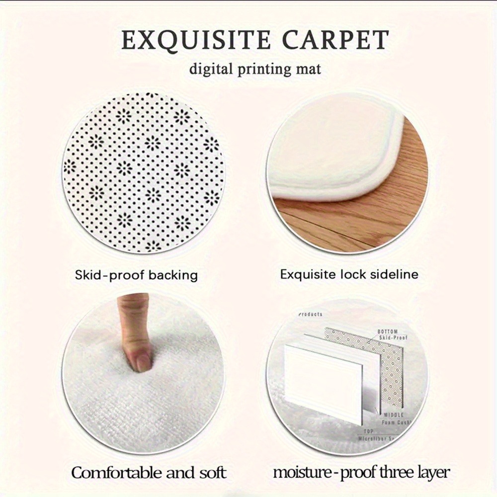 Cute Cat Round Rug Flannel Sof - Soft Rug Nursery recension och pris