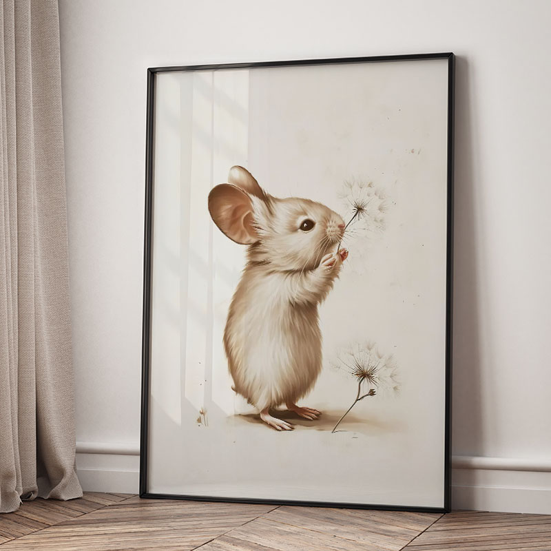 Bear Rabbit Fox Deer Squirrel  - Baby Nursery Wall Art recension och pris