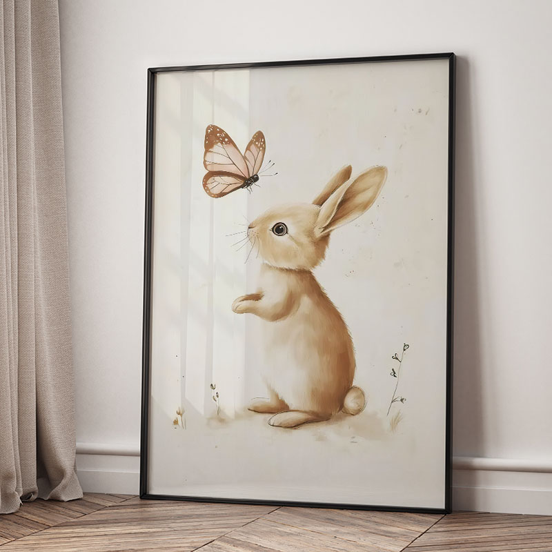 Bear Rabbit Fox Deer Squirrel  - Baby Nursery Wall Art recension och pris