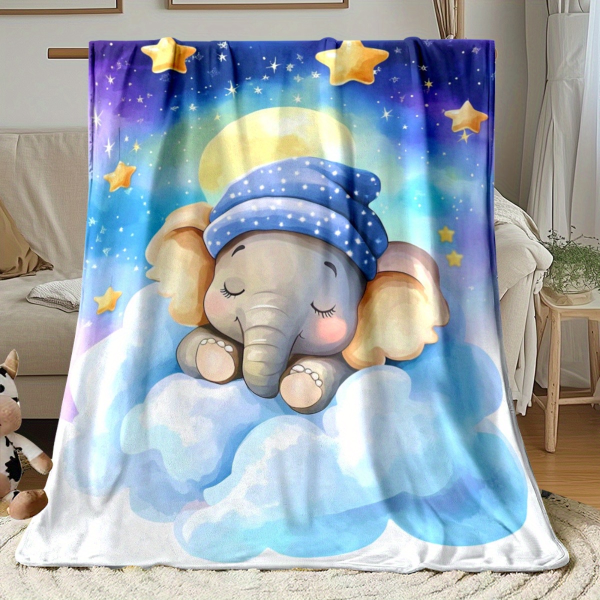 Sleeping Baby Elephant Cloud S - Baby Nursery Elephant Theme recension och pris