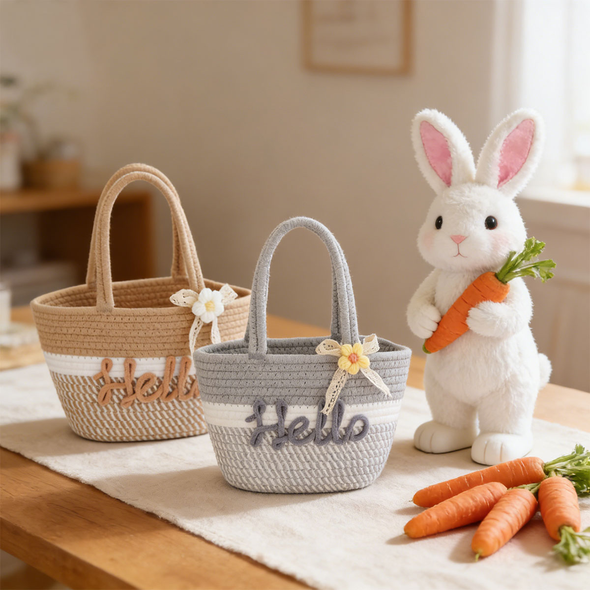 1pc Personalized Braided Cotto - Storage Basket Fabric recension och pris