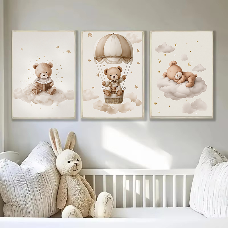 3pcs/set Bohemian Teddy Bear A - Baby Nursery Images recension och pris