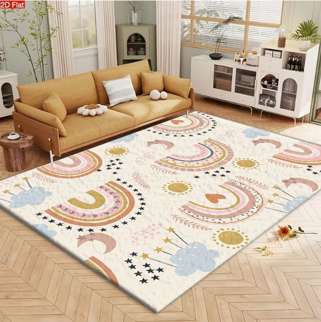 Boho Rainbow Moon Star Cloud C - Soft Rug Nursery recension och pris