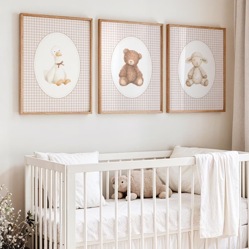 Nursery Print Set Animals, Cot - Baby Nursery Gender Neutral recension och pris