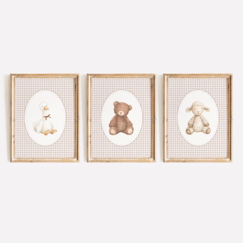 Nursery Print Set Animals, Cot - Baby Nursery Gender Neutral recension och pris