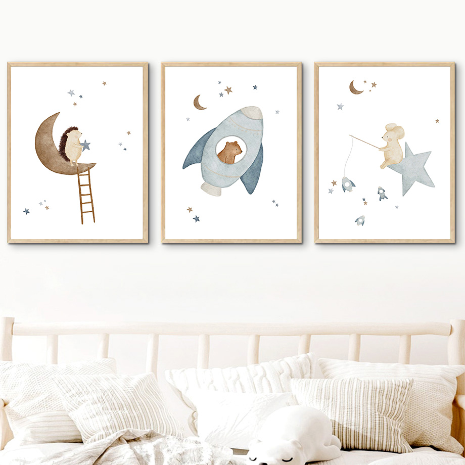 Cartoon Animals Nursery Wall A - Baby Nursery Images recension och pris