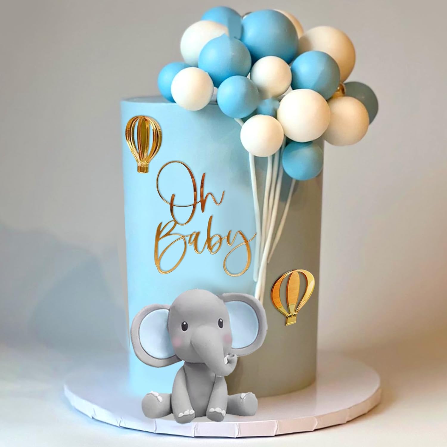 Elephant Cake Decoration with  - Baby Nursery Hot Air Balloon recension och pris