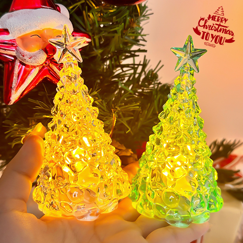 1-10PCS Crystal Christmas Tree - Changing Table Topper recension och pris