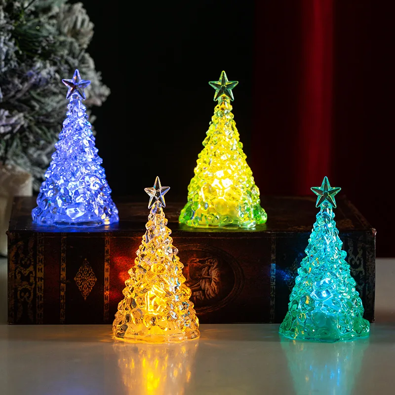 1-10PCS Crystal Christmas Tree - Changing Table Topper recension och pris