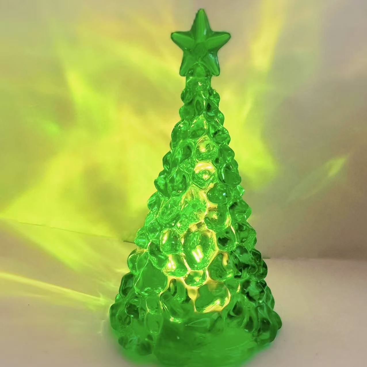 1-10PCS Crystal Christmas Tree - Changing Table Topper recension och pris